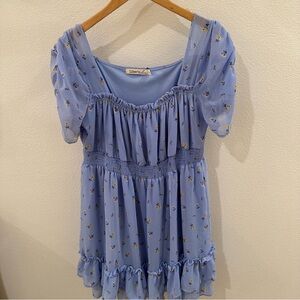 Liberty Love Blue Floral Short Dress 1X
